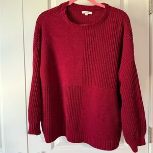 Maurices Deep Red Crew Neck Sweater